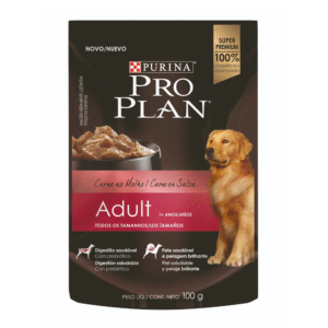 Pro plan sobre wet dog adult beef x 100 gr (PC 15)